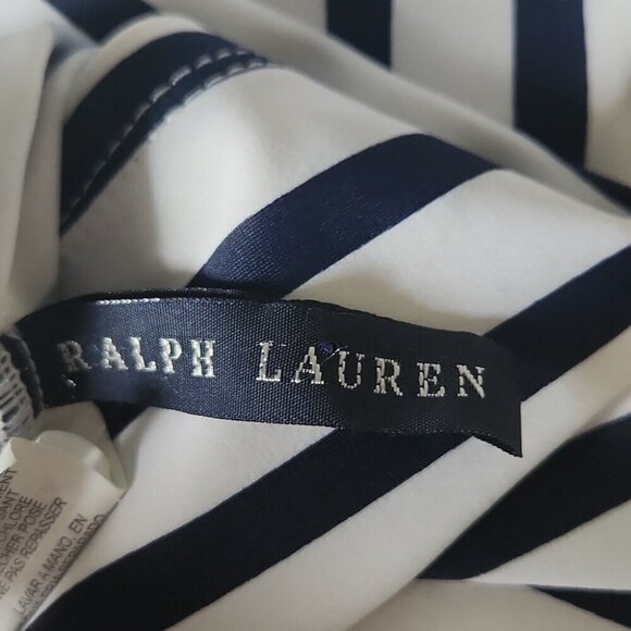 RALPH LAUREN | Halter Tankini top striped nautical navy red sz S - Picture 5 of 5